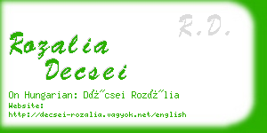 rozalia decsei business card